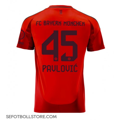 Bayern Munich Aleksandar Pavlovic #45 Replika Hemmatröja 2024-25 Kortärmad